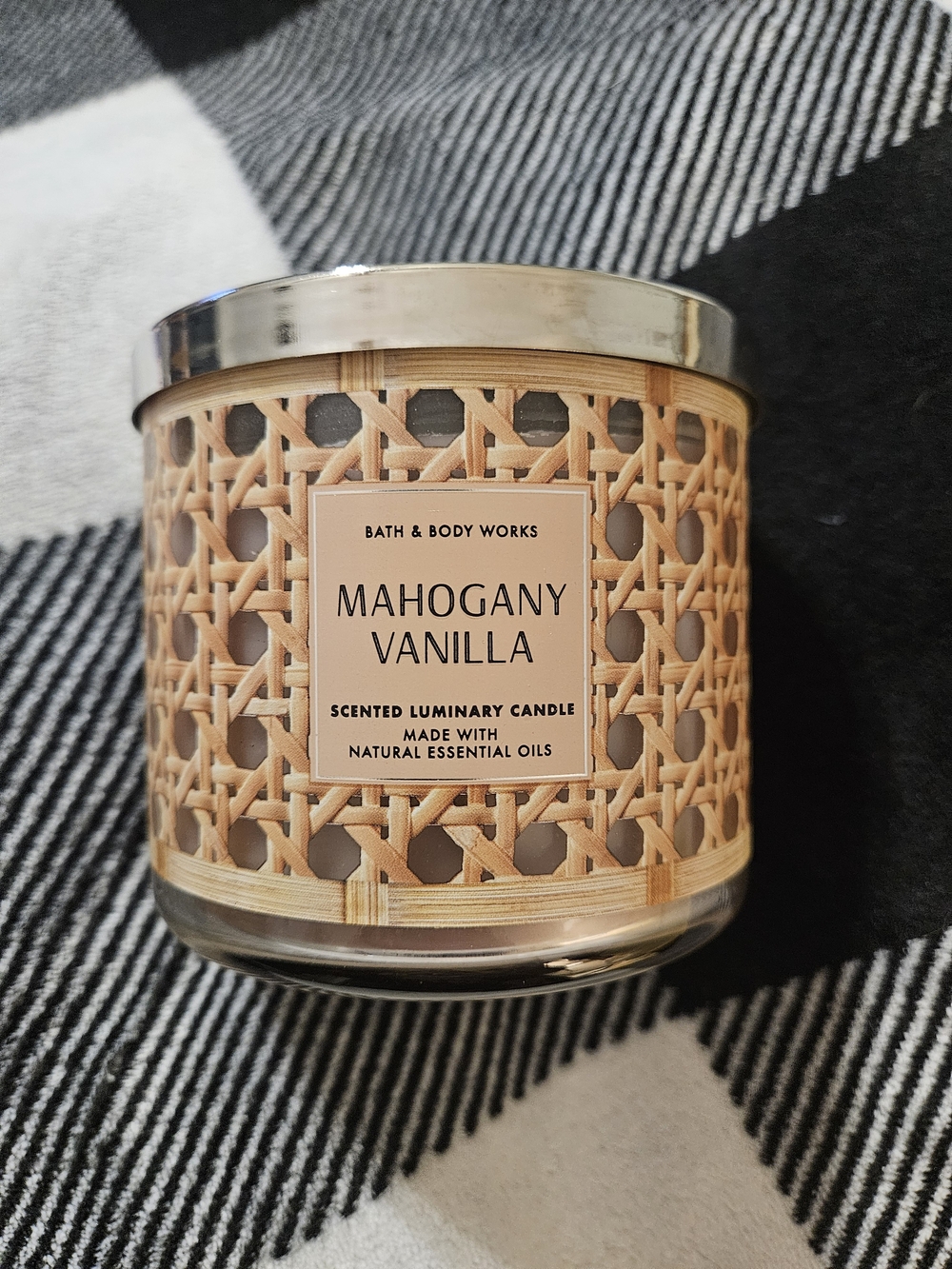 Bath & Body Works Mahogany Vanilla Scented Candle - Beige